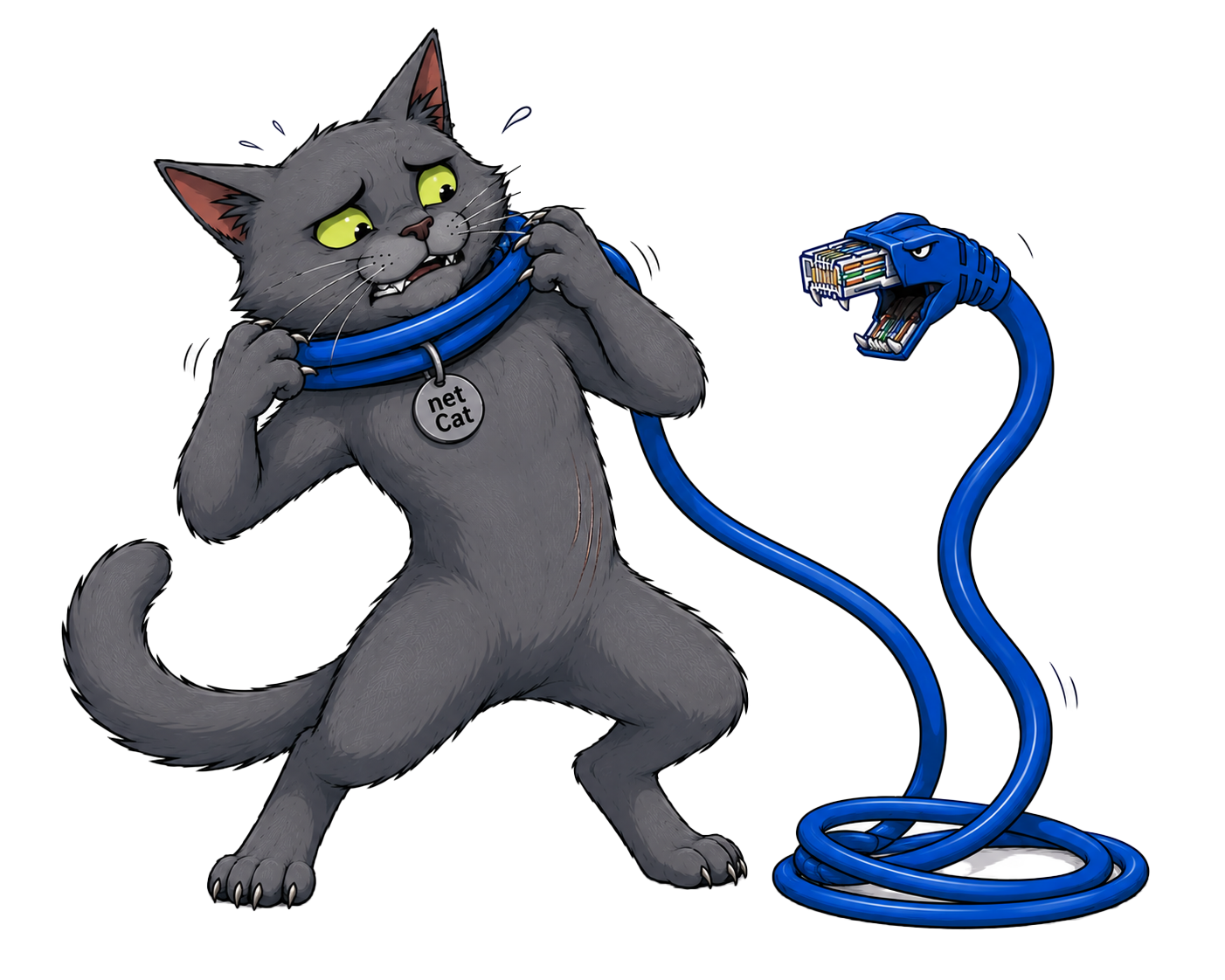 Net Cat Fighting Cable